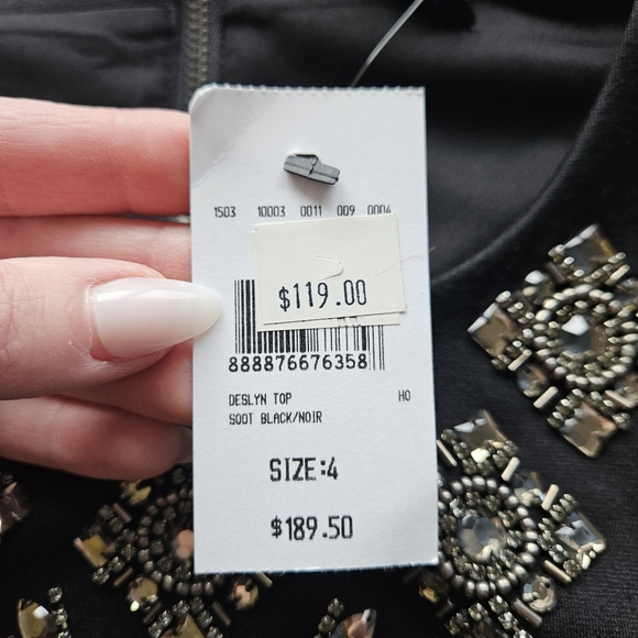 Club Monaco Deslyn Black Sleeveless Top Size 4 - Picture 5 of 11